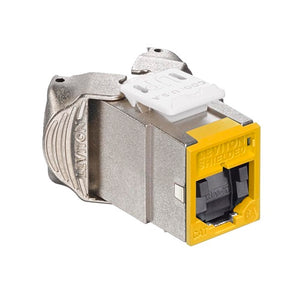 Cat 6A Shielded QUICKPORT Jack with Shutters Yellow 6ASJK-SY6