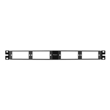 4 Port Opticom Fiber Adapter Patch Panel Flat DIN Rail 1RU Angled CFAPPBL1A