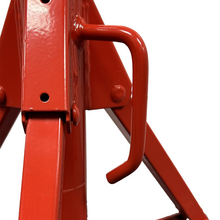Heavy-Duty Folding Pipe Stand 3000 lb Capacity with Carry Handle and Double Key Lock Red GS781300