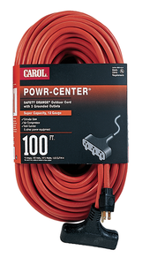 100ft 12/3 STW Outdoor Powr-Center Orange Grounded Extension Cord