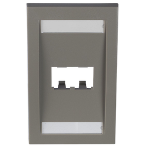 2 Port Mini-Com Executive Series Single Gang Faceplate Mount ABS CFPE2IGY