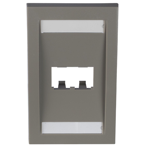 2 Port Mini-Com Executive Series Single Gang Faceplate Mount ABS CFPE2IGY