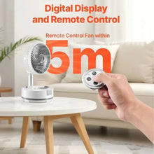 8 Inch 20000 mAh Battery Capacity Foldable Rechargeable Oscillating Fan – 3-in-1 with Remote Control and 8 Adjustable Speeds