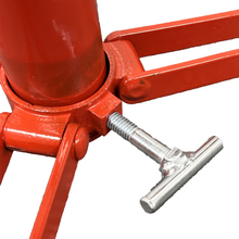 Heavy-Duty Folding Pipe Stand 3000 lb Capacity with Carry Handle and Double Key Lock Red GS781300