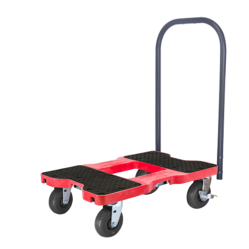 Snap-Loc Extreme-Duty E-Track Push Cart Red Dolly SL1600P6R