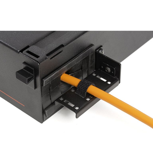 Fiber Enclosure Rack Mount 4RU Sliding 12 Adapter Plates Black RTS4U-12APB