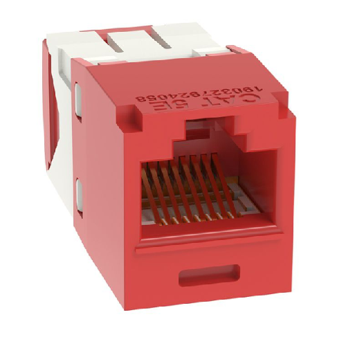 22-26 AWG Mini-Com RJ45 TG Style Cat5e Plus UTP Jack Module Polycarbonate CJ5E88TGRD-24 (Pack of 24)