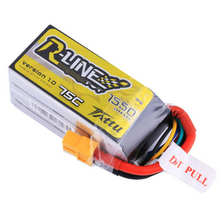 Tattu 1550mAh 4S1P 14.8V R-Line Series Lipo Battery Pack With XT60 Plug TA-RL-75C-1550-4S1P