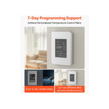 Home Heating Programmable Thermostat for Radiant Floors With Touch Operation No Wi-Fi Gray-White ET-7A (W)