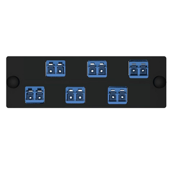 6 Port Opticom LC Fiber Adapter Panel Duplex OS1/OS2 FAP6WBUDLCZ