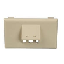 PVC 2Port Surface Raceway Single Gang Faceplate Fittings Ivory T70FH2EI