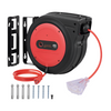 65ft Retractable Extension Cord Reel 12AWG/3C SJTOW Power Cord Red