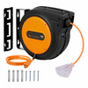 65ft Retractable Extension Cord Reel 12AWG/3C SJTOW Power Cord 180° Swivel