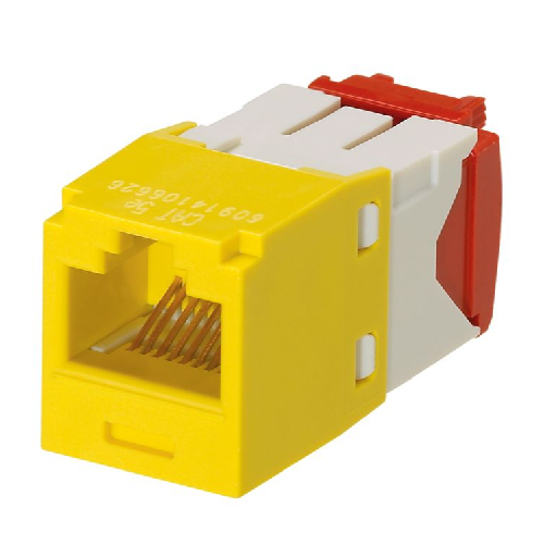 22-26 AWG Mini-Com RJ45 TG Style Cat5e Plus UTP Jack Module Polycarbonate CJ5E88TGYL-24 (Pack of 24)