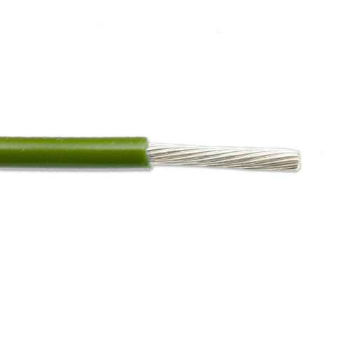 14 AWG 19 Stranded Unshielded M16878/17-BKE-05 Tinned Copper PVC Nylon Jacket 105C 600V Lead Wire Green