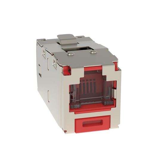 1 Port 22-26 AWG Mini-Com Cat6A 10Gig Shuttered Jack Module Shielded TG Style RJ45 CJSH6X88TGRDY