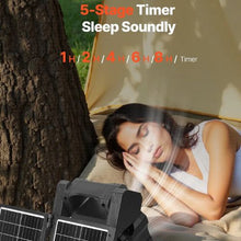 7W 8 Inch Portable Cordless Integrated 20000mAh Rechargeable Solar LED Lantern Fan