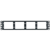 4 Port Opticom Fiber Adapter Patch Panel Flat DIN Rail 2RU CFAPPBL2