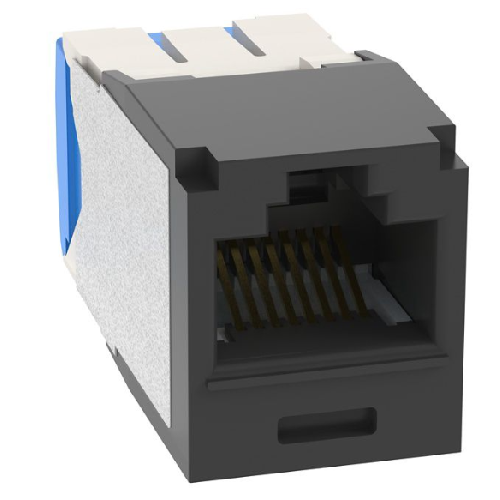 22-26 AWG Mini-Com RJ45 TG Style Cat6A 10Gig UTP Jack Module Polycarbonate CJ6X88TGBL-C (Pack of 100)