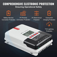 20A MPPT Solar Charge Controller 12V / 24V Auto DC Input Solar Panel Regulator Charger with LCD Display Temperature Sensor Cable