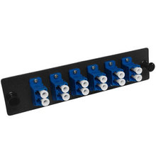 6-Port Single Mode Fiber Adapter Panel LC/UPC Duplex Couplers with Flanges FB24-2612LCC12