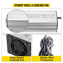 15Amp 48V Aluminum Alloy Arrow 3-Pin G29 Plug LED Indicator Golf Cart Battery Charger