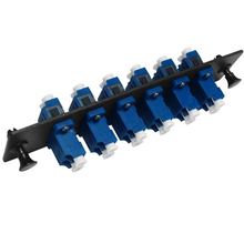 6-Port Single Mode Fiber Adapter Panel LC/UPC Duplex Couplers with Flanges FB24-2612LCC12
