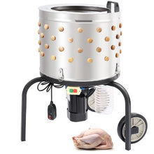 Chicken Plucker Machine – 20" Stainless Steel Drum 108 Soft Fingers 500W Poultry Defeathering Equipment with Debris Collection