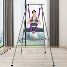 9.67 FT Aerial Yoga Frame & Hammock 551 LBS Capacity 13.1 Yards Hammock Indoor/Outdoor