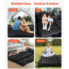 73.2x44.5x4.7 Inch Inflatable Car Air Mattress with Built-in Pump Black