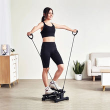 Mini Stair Stepper – Hydraulic Fitness Twist Stepper with Resistance Bands Full Body Cardio Equipment LCD Monitor 330LBS Capacity
