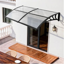 38 x 78 in Door Awning Canopy Polycarbonate Front Door Cover Rain & UV Protection (Clear)
