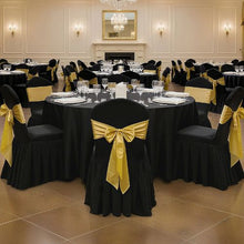 30PCS Stretch Spandex Chair Covers Flat-Front Polyester Slipcovers for Wedding Banquet & Dining Chairs (Black)