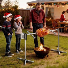 Electric Rotisserie Grill 120V 8-Level Height 88 LB Capacity 38W Motor Stainless Steel BBQ Kit