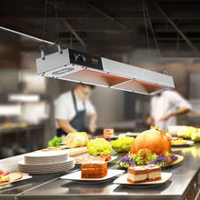 850W Strip Heating Lamp French Fry Warmer Stainless Steel Overhead Food Warmer Dump Station for Restaurant & Buffet Use