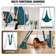 9.67 FT Height Aerial Yoga Frame & Hammock 551 LBS Capacity Indoor/Outdoor (Green)