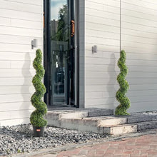 60 Inch  Artificial Boxwood Topiary Tree  for Home Decor Indoor/Outdoor (2 Pieces)