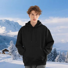 Men's Small Fleece Pullover Hoodie - Black Warm & Comfy for Fall/Winter