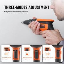 4200RPM Drywall Screw Gun with 2 Battery Packs, Charger Belt Clip and Tool Bag and Adjustable Built-in LED Light
