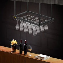 23.6 x 13.8 In Hanging Wine Glass Rack for Bar Cafe Kitchen XR-JBJ005