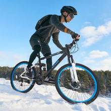 26-Inch Mountain Bike Full Dual Suspension 21-Speed Twist Shifting Aluminum Alloy Frame Disc Brakes