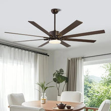 72" Ceiling Fan with Light, 6-Speed Remote Dimmable Reversible DC Motor