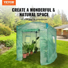 8.7 x 6 x 7.6' Ft High Strength PE Cover with Doors and Windows and Powder-Coated Steel Frame Pop Up Greenhouse WGH-8692-PE-75