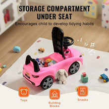 Ride-On Push Car for Toddlers Sit-to-Stand Design Music Steering Wheel & Storage, Pink, Ages 1–3