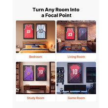 2 Pack Jersey Frame Display Cases 31.3 x 23.2 in Wooden Shadow Boxes for Sports Jerseys