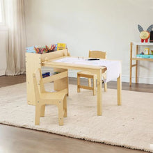 Kids Activity Table Set with Storage Cabinet