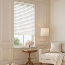 2" Faux Wood Blinds 34.5" W x 60" H Cordless White Room Darkening