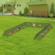 236.2 x 157.5 x 24.2 In Chicken Tunnel Run – Large Portable Outdoor Coop for Chickens Ducks & Rabbits (2 Sets)