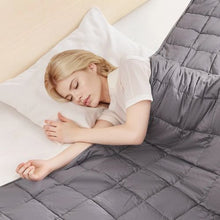 Weighted Blanket 25 LBS 80 x 87" King Size Cotton Blanket with Glass Beads (Grey)