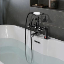 Clawfoot Tub Faucet Deck-Mount Bathtub Filler with Handheld Shower Oil-Rubbed Bronze 360° Spout & 59" Hose